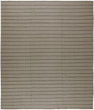 Doris Leslie Blau Collection Buxus Wool Rug in Steel Blue Gray and Ivory
