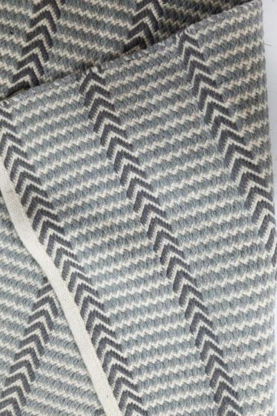 Doris Leslie Blau Collection Buxus Wool Rug in Steel Blue Gray and Ivory