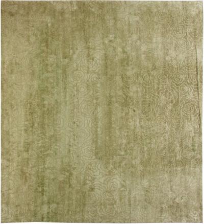 Doris Leslie Blau Collection Camelia Geen Handmade Silk Rug