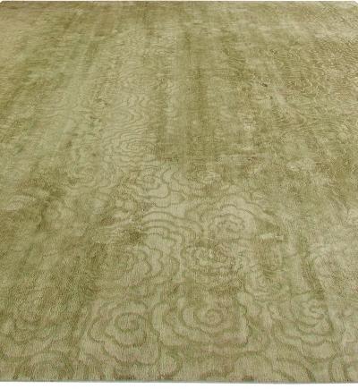 Doris Leslie Blau Collection Camelia Geen Handmade Silk Rug