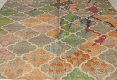 Doris Leslie Blau Collection Colorful Bold Traditional Design Handmade Wool Rug