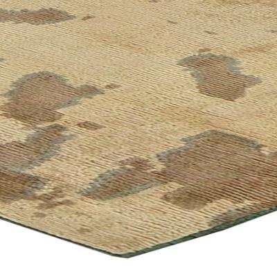 Doris Leslie Blau Collection Contemporary Abstract Beige Brown Handmade Silk Rug