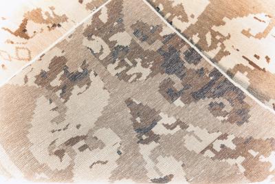 Doris Leslie Blau Collection Contemporary Abstract Design Rug in Brown and Beige