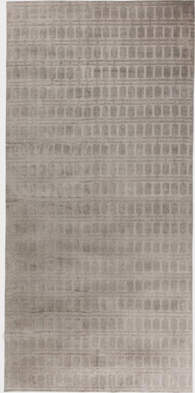 Doris Leslie Blau Collection Contemporary Gray Handmade Silk Wool Rug