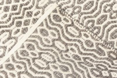 Doris Leslie Blau Collection Contemporary Gray White Flat Weave Wool Rug