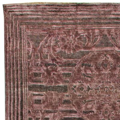 Doris Leslie Blau Collection Contemporary Indian Lilac Plum Wool Rug