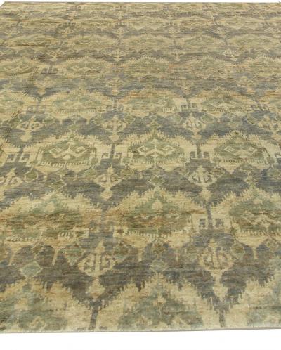 Doris Leslie Blau Collection Contemporary Mallow Mint Abstract Handmade Rug