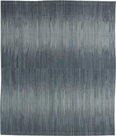 Doris Leslie Blau Collection Contemporary Muted Silver Blue Flat Weave Wool Rug