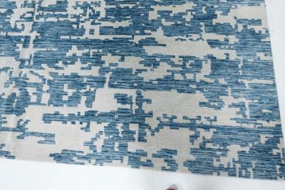 Doris Leslie Blau Collection Contemporary Oversized Blue White Aqua Element Rug