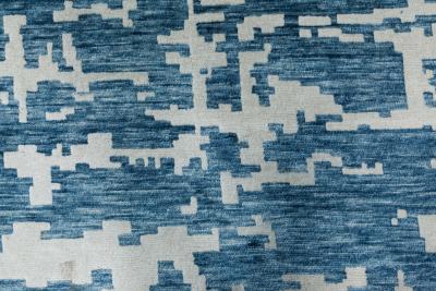 Doris Leslie Blau Collection Contemporary Oversized Blue White Aqua Element Rug