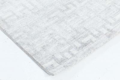 Doris Leslie Blau Collection Contemporary Runner in Gray Natural Wool