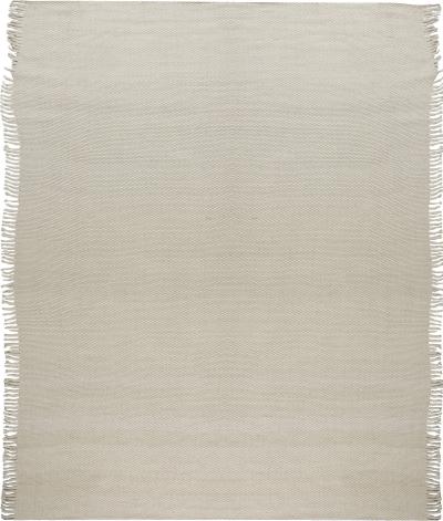 Doris Leslie Blau Collection Contemporary Solid Beige Flat Weave Wool Rug