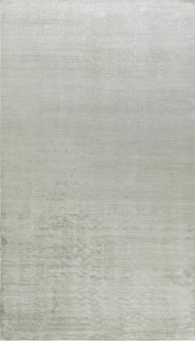 Doris Leslie Blau Collection Contemporary Solid Beige Handmade Silk Wool Rug