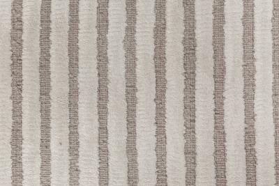 Doris Leslie Blau Collection Contemporary Striped Beige Gray Handmade Wool Rug