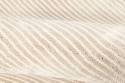 Doris Leslie Blau Collection Contemporary Striped Silver Handmade Wool Rug