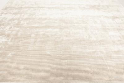 Doris Leslie Blau Collection Contemporary Striped Silver Handmade Wool Rug