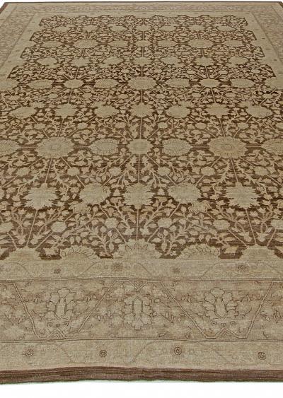 Doris Leslie Blau Collection Contemporary Tabriz Beige Brown Wool Rug