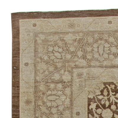 Doris Leslie Blau Collection Contemporary Tabriz Beige Brown Wool Rug