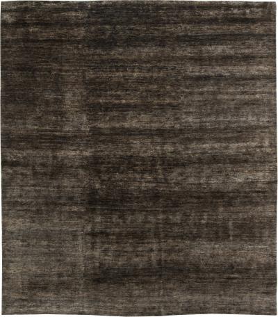 Doris Leslie Blau Collection Custom Brown Hand Knotted Hemp Carpet