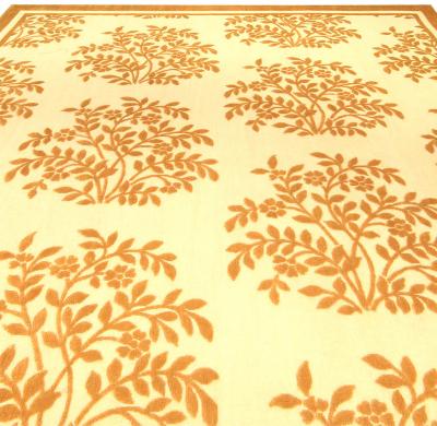 Doris Leslie Blau Collection Design Handmade Rug in Brown and Orange