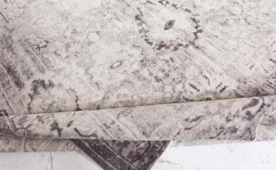 Doris Leslie Blau Collection Eggplant Beige Handmade Wool Rug