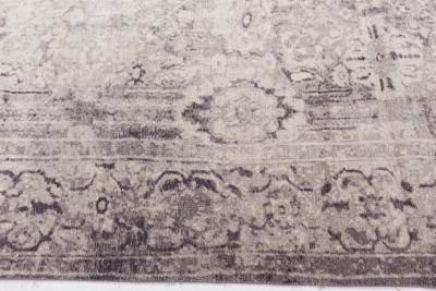 Doris Leslie Blau Collection Eggplant Beige Handmade Wool Rug