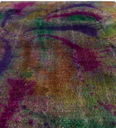Doris Leslie Blau Collection Explosion of Colors Abstract Handmade Wool Rug