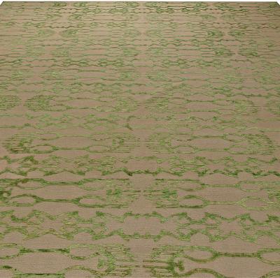 Doris Leslie Blau Collection Extra Large Tibetan Rug in Pinky Beige and Green