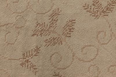 Doris Leslie Blau Collection Floral Design Needlepoint Eric Cohler Rug in Beige