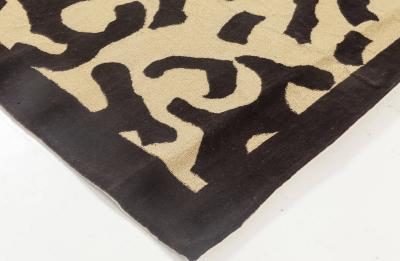 Doris Leslie Blau Collection Geometric Rug by Roderick N Shade in Beige Black