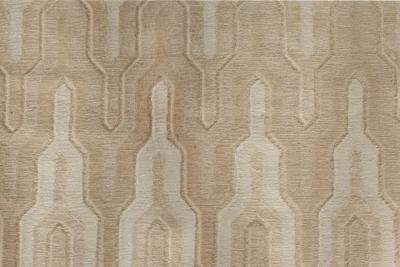 Doris Leslie Blau Collection Global Off White and Beige Hand Knotted Wool Rug
