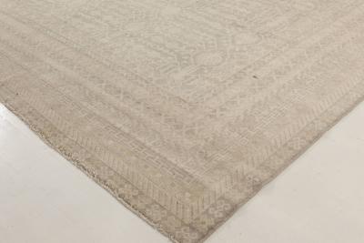 Doris Leslie Blau Collection Gray and Beige Samarkand Rug