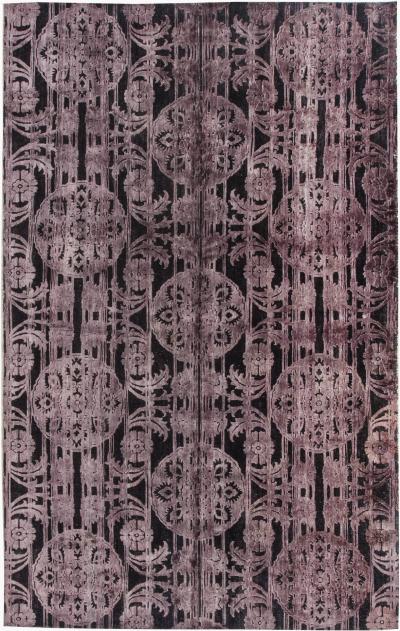 Doris Leslie Blau Collection Hand Tufted Purple Indian Wool Carpet