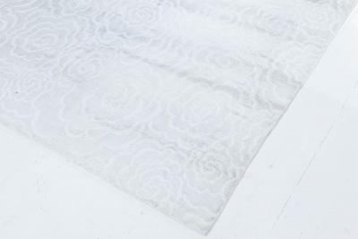 Doris Leslie Blau Collection Handmade Camellia Rug in Ivory Silk