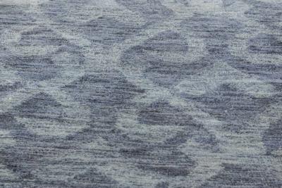 Doris Leslie Blau Collection High Quality Blue Geometric Pashmina Euro Runner