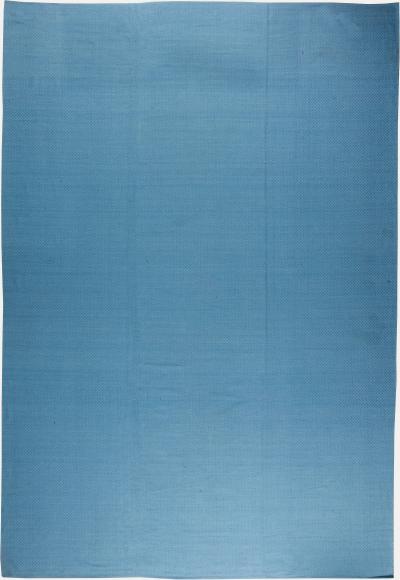 Doris Leslie Blau Collection High Quality Contemporary Solid Blue Flat Weave Rug