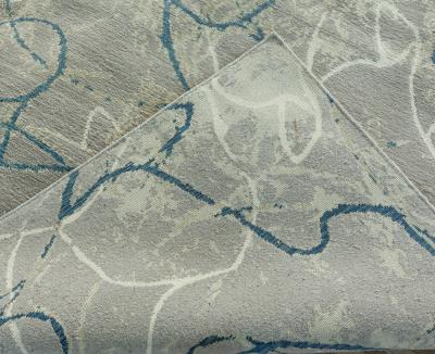 Doris Leslie Blau Collection High Quality Ink Ondulations Handmade Silk Wool Rug