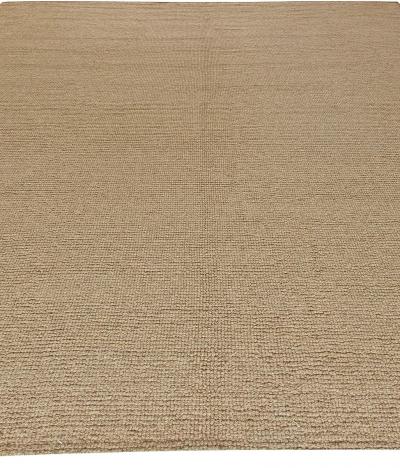 Doris Leslie Blau Collection High Quality Modern Solid Brown Flat Weave Wool Rug