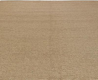 Doris Leslie Blau Collection High Quality Modern Solid Brown Flat Weave Wool Rug