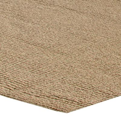 Doris Leslie Blau Collection High Quality Modern Solid Brown Flat Weave Wool Rug