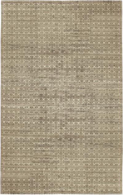 Doris Leslie Blau Collection High Quality Terra Beige Brown Rug in Natural Wool