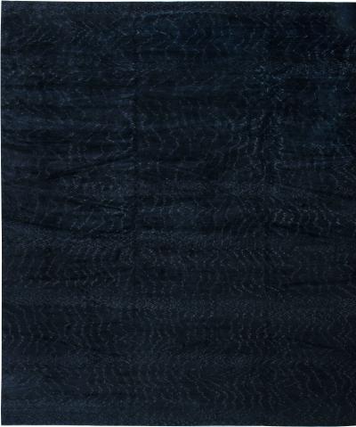 Doris Leslie Blau Collection High quality Contemporary Solid Midnight Rug II