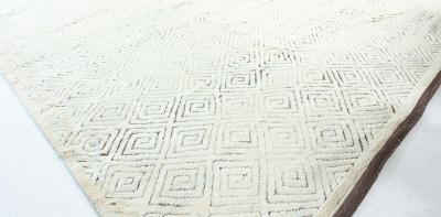 Doris Leslie Blau Collection High quality Extra Large High Low Lattice Wool Rug