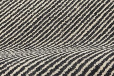 Doris Leslie Blau Collection High quality Hand Tufted Beige Black Rug