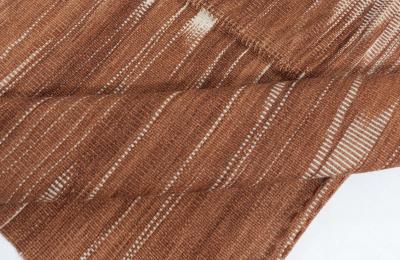 Doris Leslie Blau Collection Honaz Turkish Modern Brown White Kilim Rug