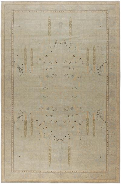 Doris Leslie Blau Collection Indian Style Floral Handmade Wool Rug