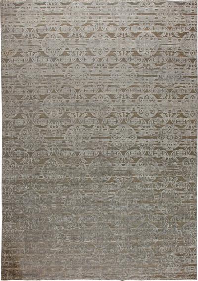Doris Leslie Blau Collection Large Bold Floral Design Handmade Custom Rug