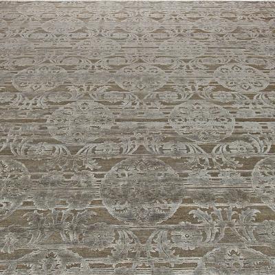 Doris Leslie Blau Collection Large Bold Floral Design Handmade Custom Rug