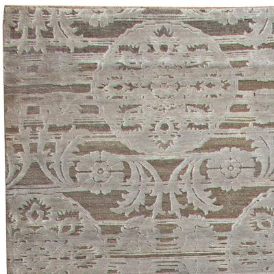 Doris Leslie Blau Collection Large Bold Floral Design Handmade Custom Rug