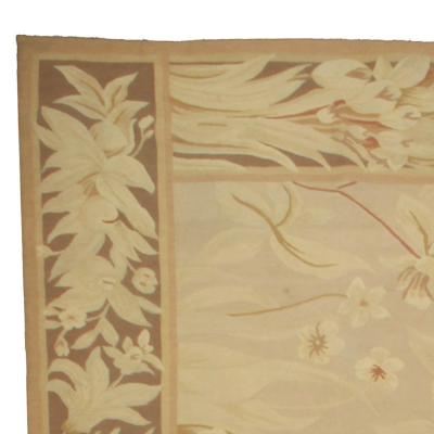 Doris Leslie Blau Collection Large Gold Aubusson Design Handmade Wool Rug